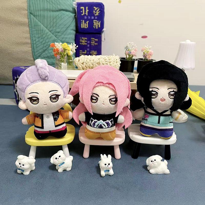 Stuffed KPop Demon Hunters Peripheral 10cm Cotton Dolls HUNTR/X Rumi Mira Zoey Cute And Charming Animation Plush Pendant Playthings designed for Fans