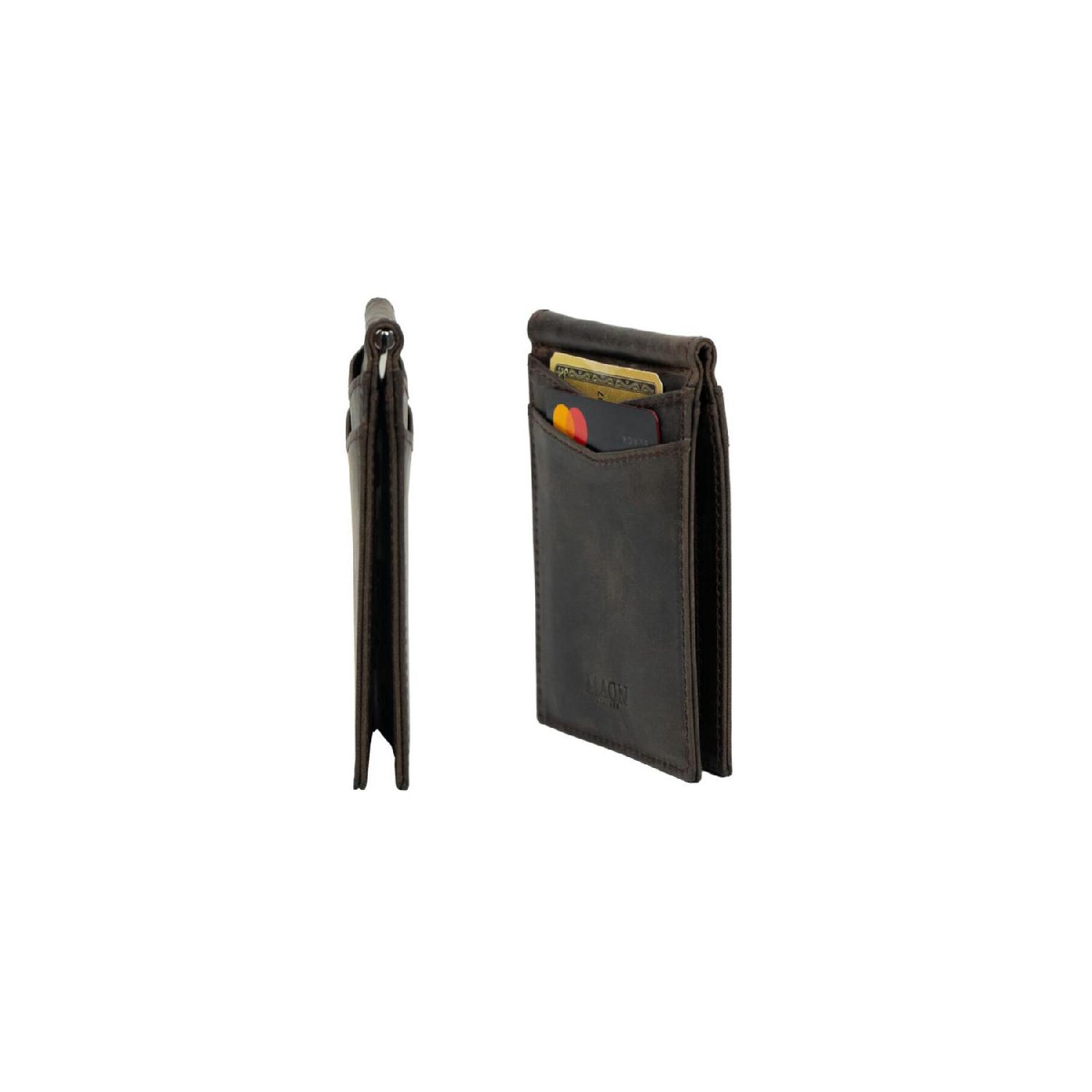 

Кошелек унисекс из натуральной кожи - Кошелек с зажимом для денег - Тонкий мужской кошелек - Подарочный кошелек Standart