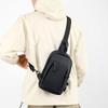 Leather Film Chest Bag Men's Backpack USB Charging Backpack Multifunctional Backpack Trend Shoulder Bag Oblique Span Chest Bag