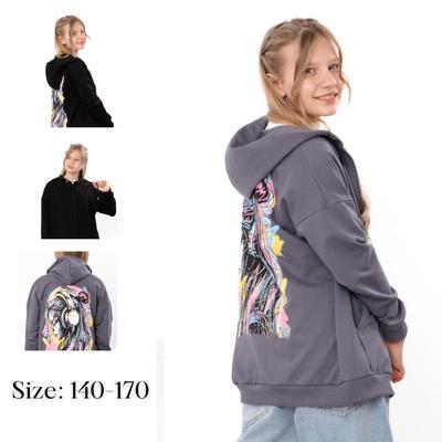 Hoodie (girls) – Durable & Stylish, Printed Accent Any Season 6395-057-33-2 HC