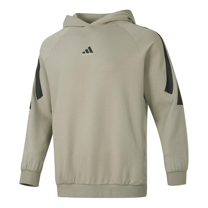Adidas Sweatshirts Unisex Gray Hooded Moderate Regular JC7840- L