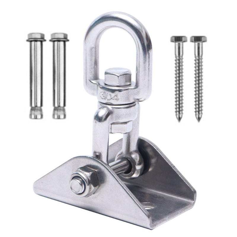 

1/2pcs Metal Steel Swing Hangers Hook 360Degree Swivels Hammock Hook with Screws Swing Accessories Enduring 1