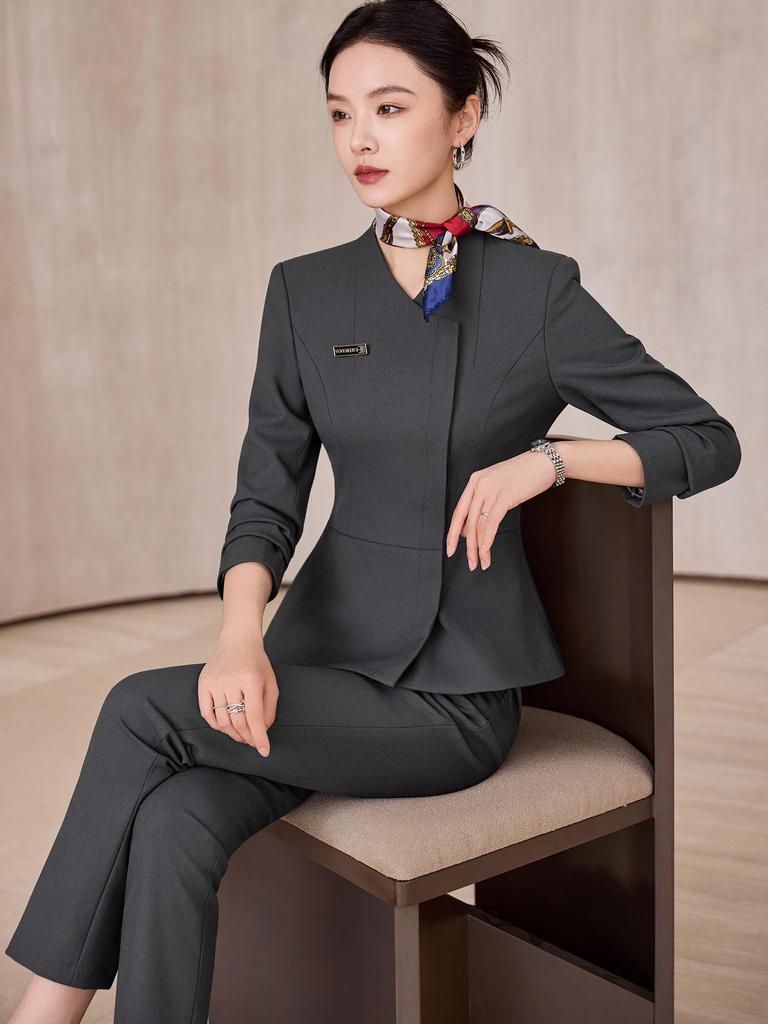 Elegant Women's Slimming Business Suit for Jewelry Store Professionals