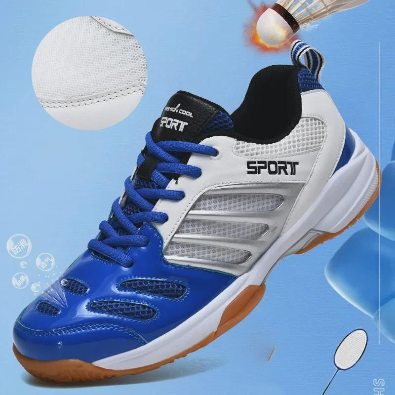 "Men's Professional Lightweight Non-Slip Shock Absorption Badminton and Table Tennis Sports Shoes"
