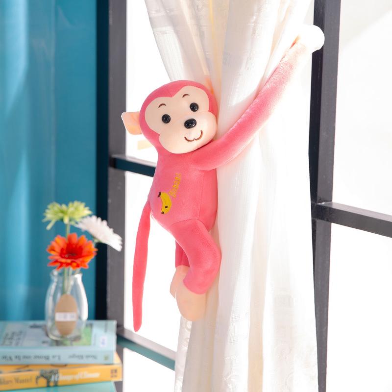 Ape Plush Doll: Long Arm Hanging Monkey with Banana - Cute Stuffed Animal Toy Ornaments.