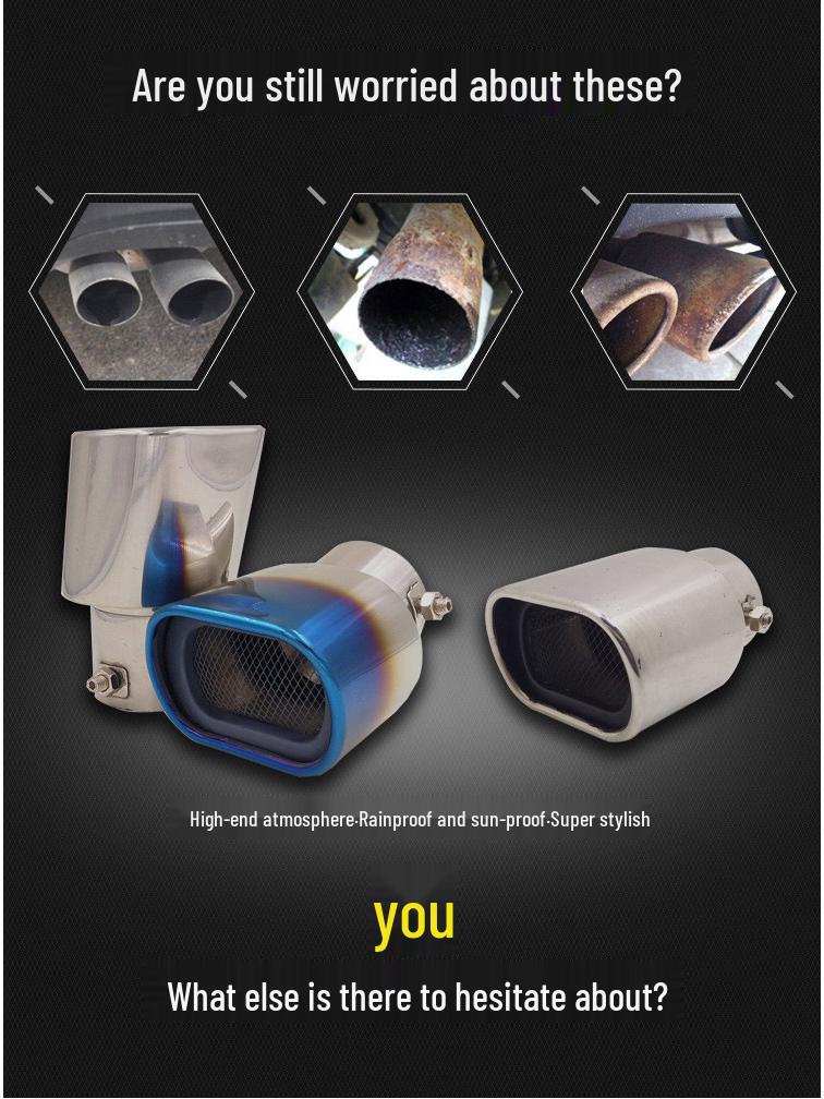 Universal Exhaust Tailpipe for Cruze, Corolla, Excelle, Sail, and Fengyu Vehicles