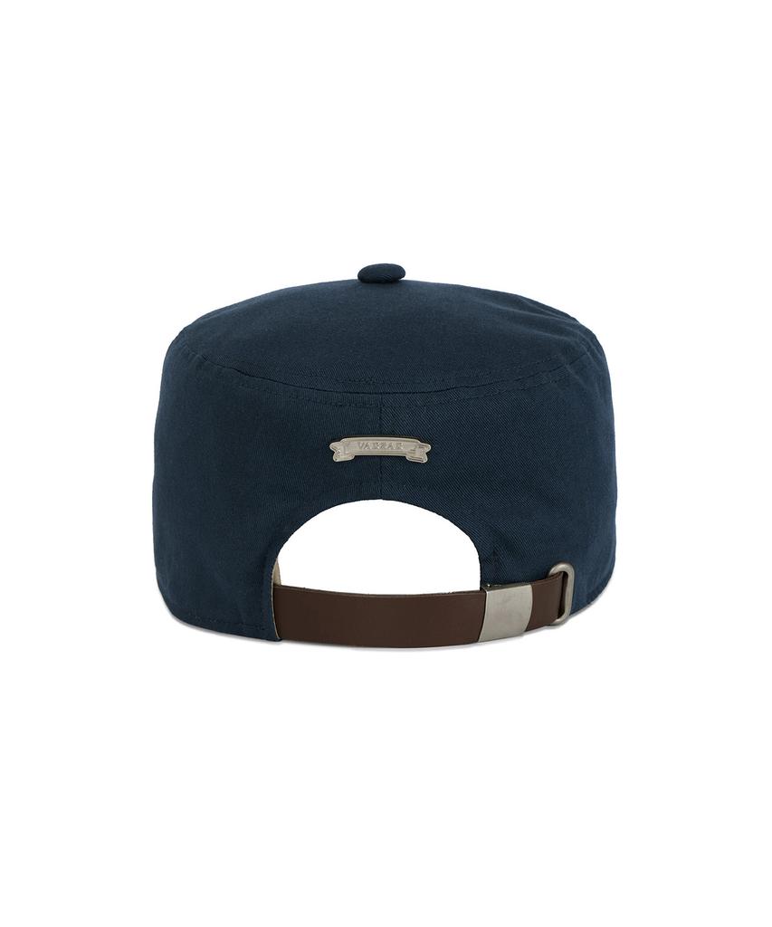 Bajal Leaf Vz Monogram Twill Pillbox Cap Navy