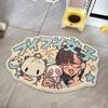 Cute Cartoon Girl Floor Home Entrance Carpet Bedroom Toilet Bathroom Door Absorbent Non-Slip Foot Pad Room Home Decoration