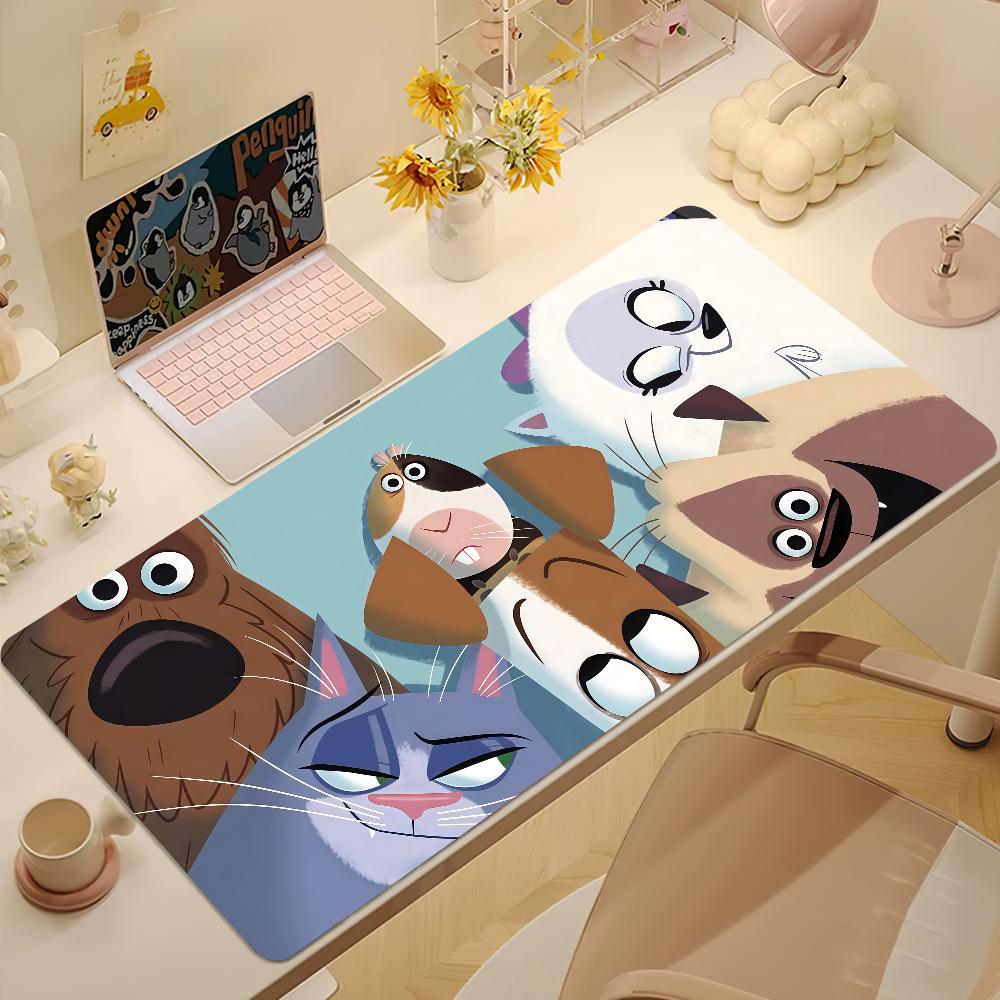 Cartoon TThe Secret Life Of Pets Mouse Pad Large NonSlip Lockedge Desktop Computer Desk Mat Keyboard Office Gamer Student