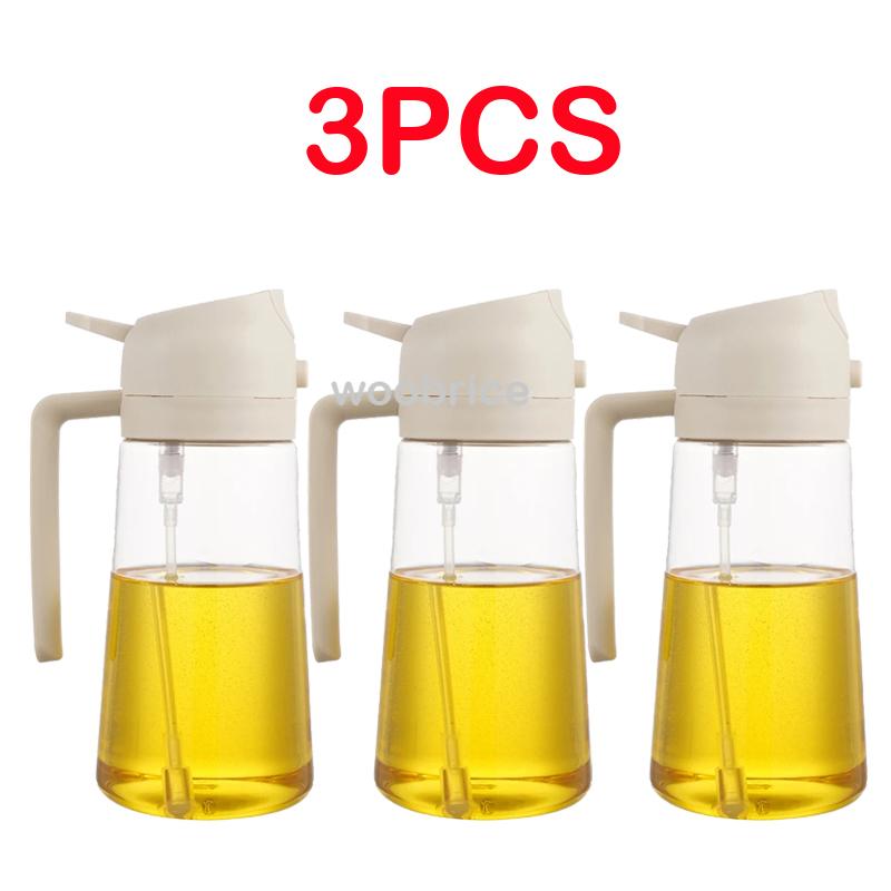 2in1 500ml Plastic Spray Oil Sprayer Bottle Spray Oil Dispenser Salad BBQ Kitchen Baking Roasting Camping Picnic Kitchen Tool