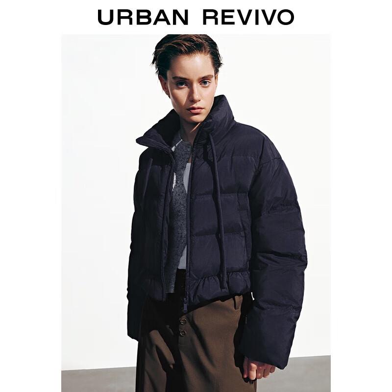 

UR Women s Casual Stand Collar Gathered Down Jacket S