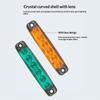 2Pcs Universal Automotive LED Side Marker Lights 12V 24V No Radio Interference for Truck Van Cargo Transport Use