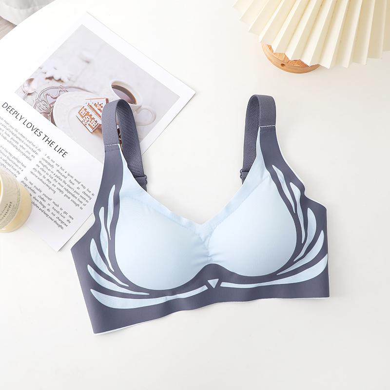 FINETOO Seamless Bras Plus Size Sports Push Up Bra Top Support Comfortable Underwear Brassiere Yoga Fitness Sleep Vest Bralette