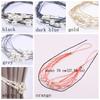 2PCS Adjustable Pearl Curtain Tieback Polyester Curtain Tape Imitation Pearl Ties  Wedding Decor