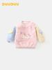 DUUDUU 2025 New Double-Layer Fleece-Lined Infant Girls' Hoodie, Class A Autumn/Winter Style