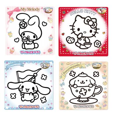 Nobu Company Magic Clay Sanrio 4-Piece Set (My MelodyHello KittyPom Pom PurinCinnamoroll) CN4466-SET Pink, Red, Yellow, Blue