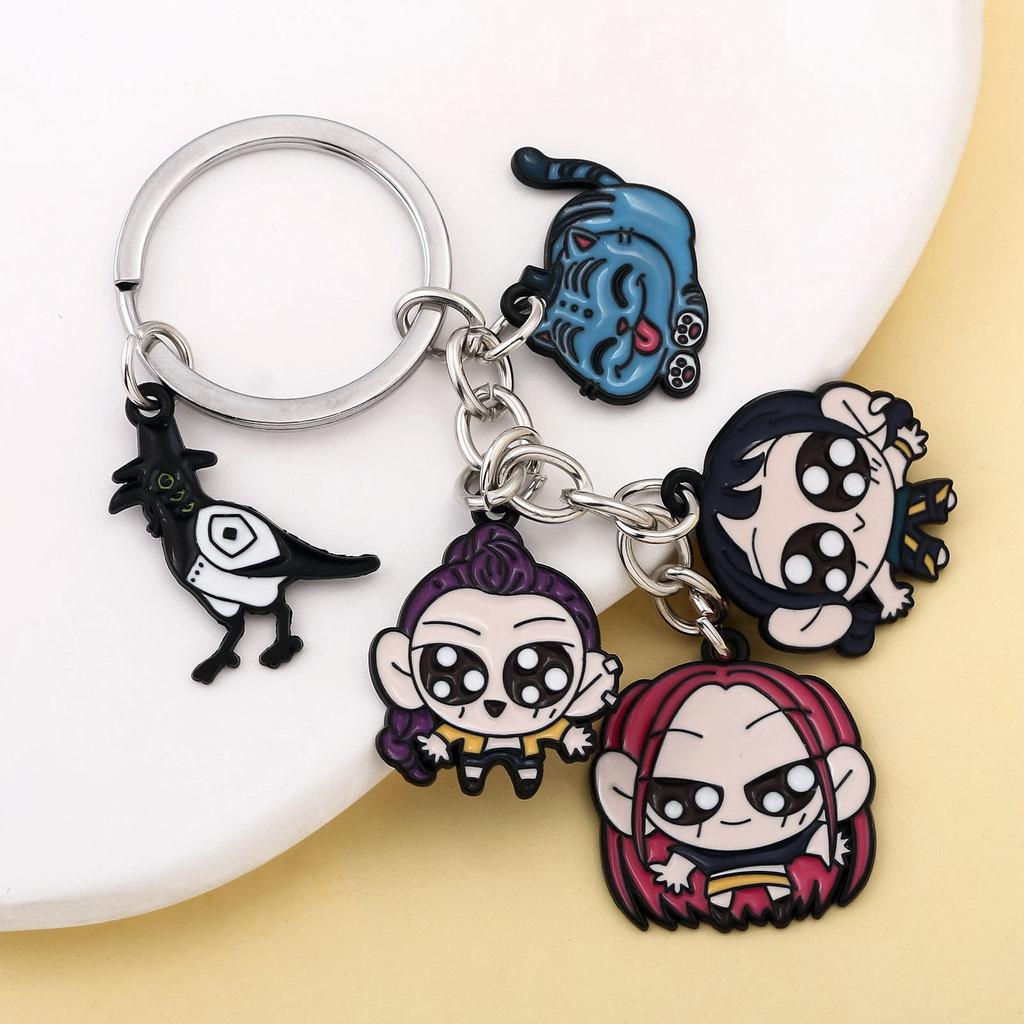 Kpop Demon Hunters Keychain With Zinc Alloy Cartoon Character For Gift And Collectors
