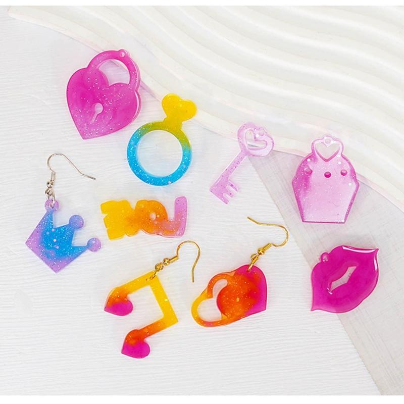 Versatile Resin Casting Mold DIY Earrings Pendant Mold Valentine's Day Epoxy Molds Perfect for Creating Jewelry Earrings