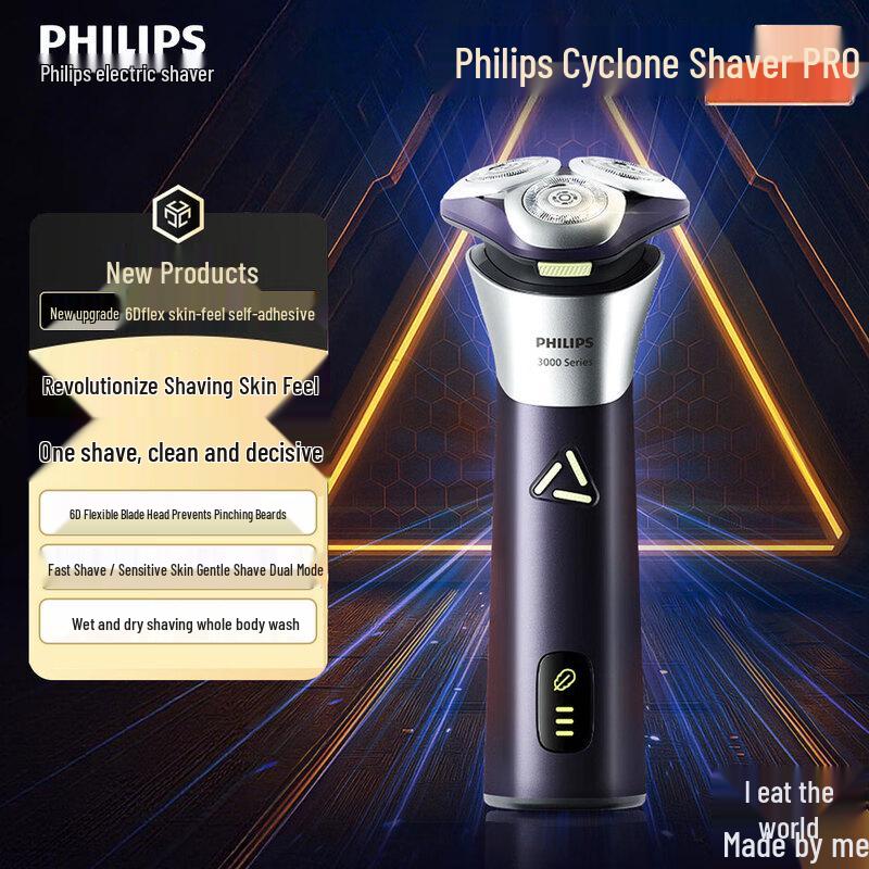 Philips S3885 Electric Shaver with 6D Floating Head CN plug (adapter included)