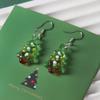 Murano Glass Sterling Silver Christmas Tree Earrings & Necklace Set