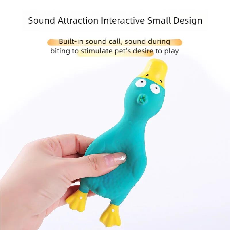 Cute Dog Squeak Toy Latex Chicken Shape Durable Chew for Small-Medium Breeds Interactive Pet Supplies