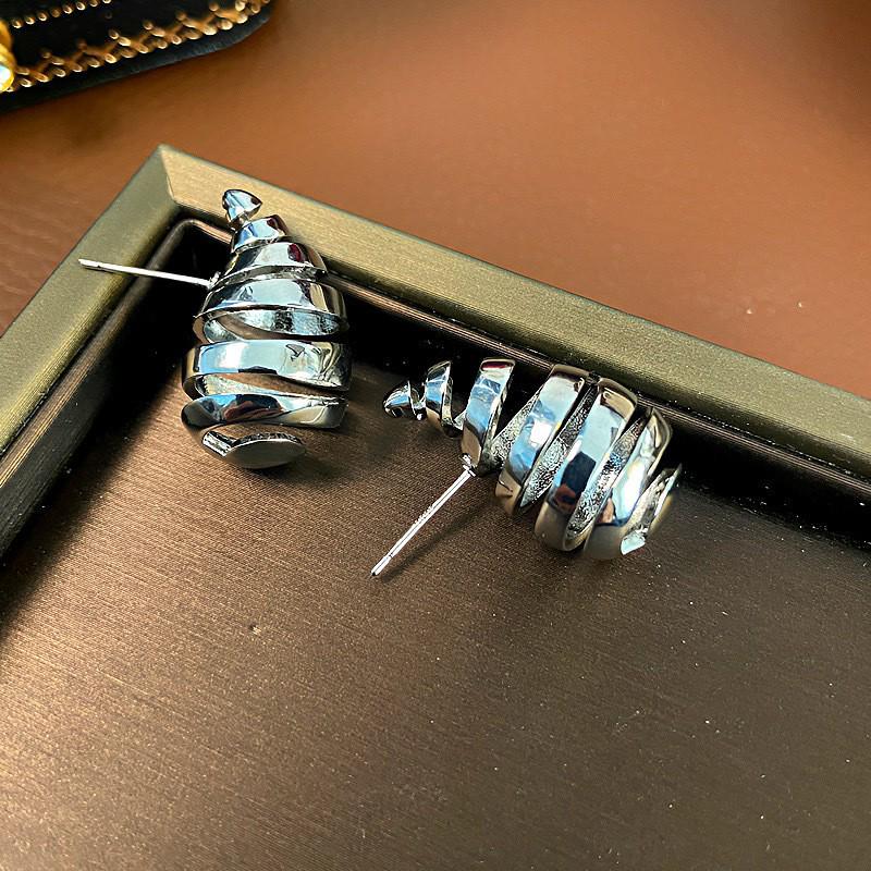 Elegant Teardrop Zircon 925 Silver Stud Earrings - Chic & Sophisticated Style