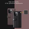 Für iPhone 15 Pro Hülle Echtes Spaltleder Handyhülle mit Brieftasche Ständer