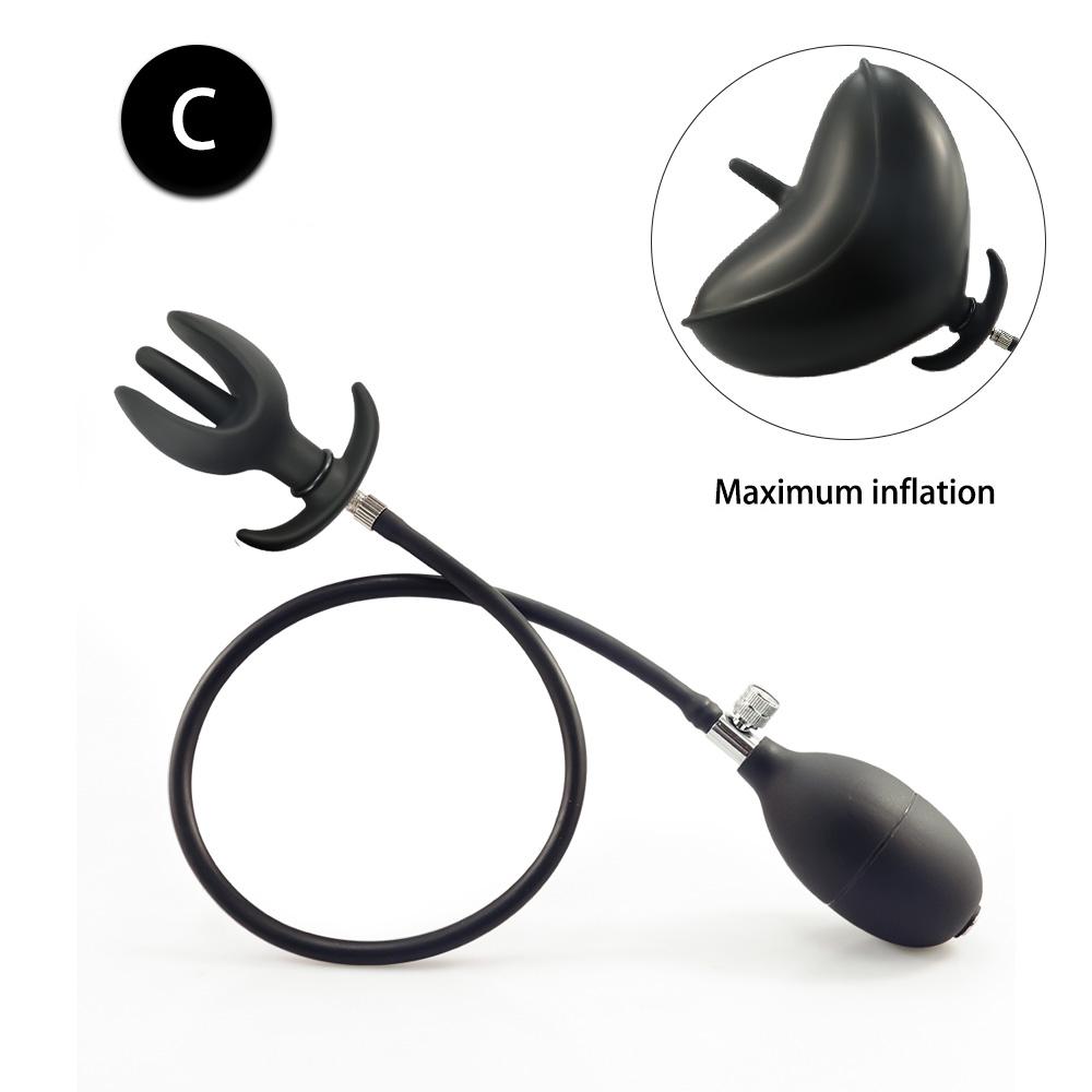 Pressure-activated Realistic Silicone Inflatable Anal Plug Masturbator, Anal Dilation, Anal Plug Couple's Adult Sex Toy, Sex Toy