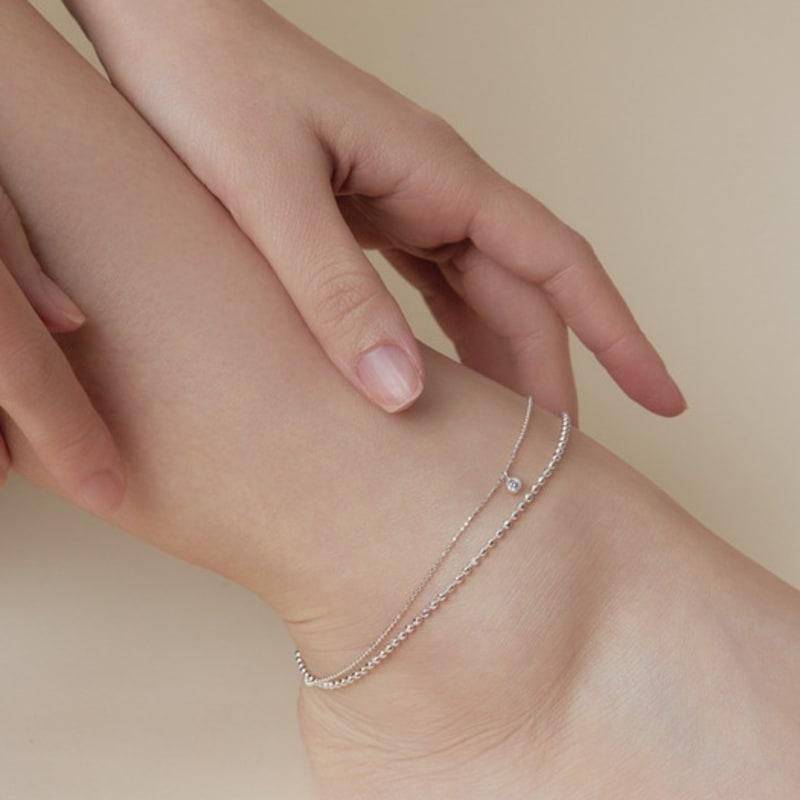 

dmoment Duo Shine Anklet (925 Silver) DT25SAS3