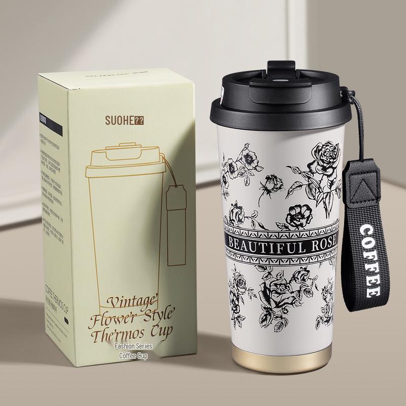 Lily of the Valley High-End Insulated Coffee Travel Mug