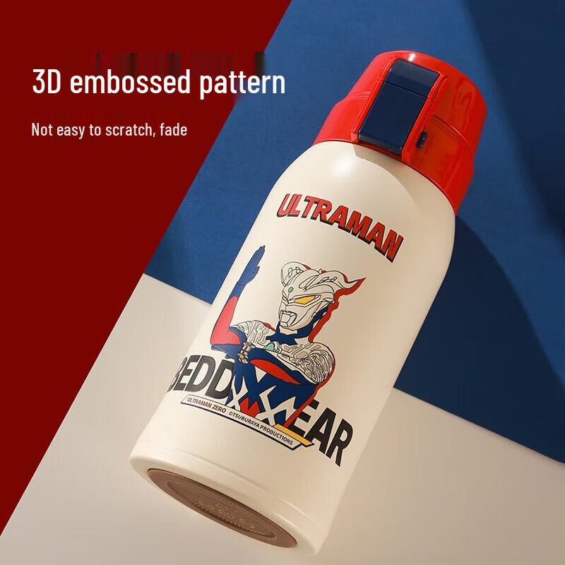 BEDDYBEAR Kids Dual-Lid Insulated Straw Bottle
