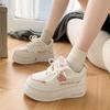 Brand platform sports women's autumn new versatile small height-increasing muffin board shoes