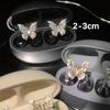 High End Crystal Embellished Butterfly Ear Accessories Metal Construction Easy Compatibility For Customized Headphone Style
