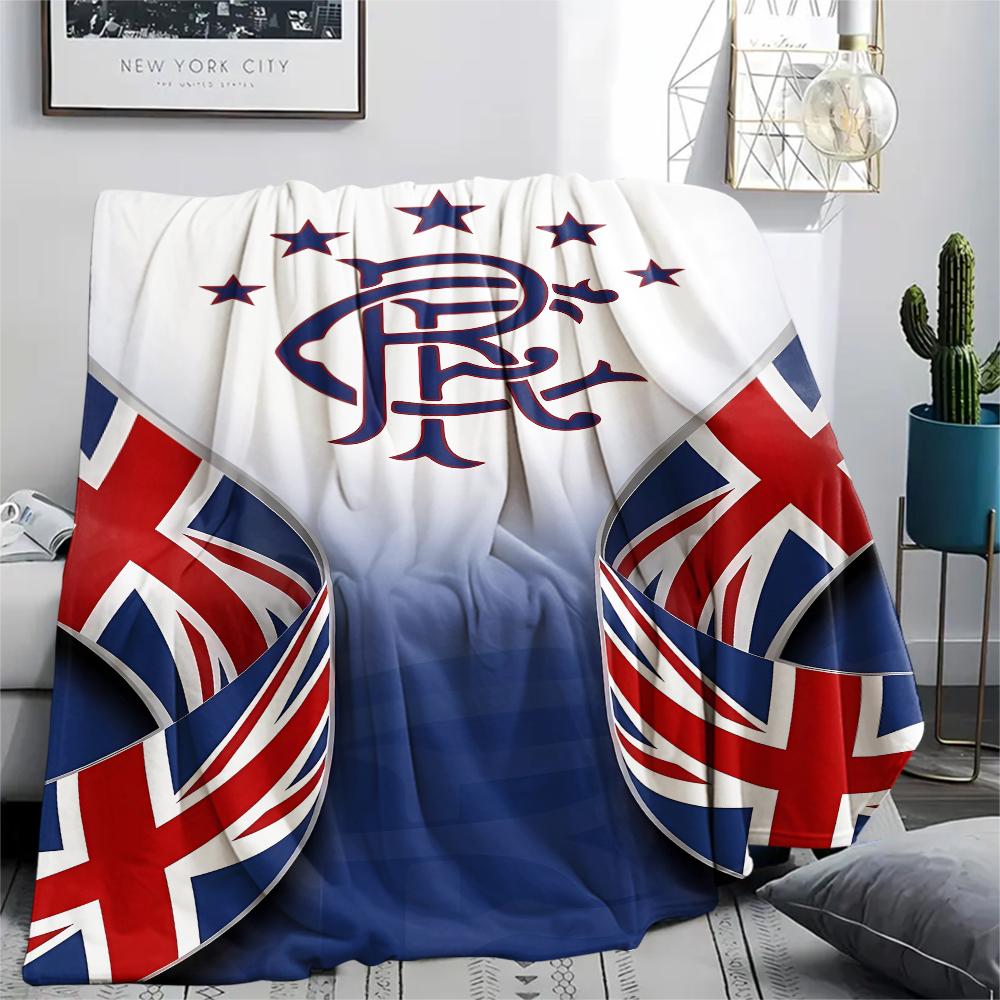 1PC Rangers Badge Print Flannel Blanket, High Quality All Seasons, Home Decor, Warmth and Comfort, Perfect for Christmas Gifts
