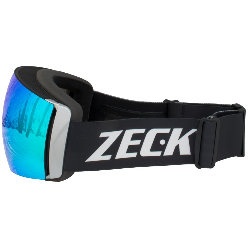 Gogle narciarskie ZECK Asian Fit FZ-16J (MATOWY CZARNY-SREBRNY/SAPHIRE LUSTRO) zkg-fz-16j-bk-g03 [Używany]