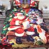 Classic Christmas Kids Duvet Cover Pillow Cases Quilt Cover Santa Claus Bedding Ensemble