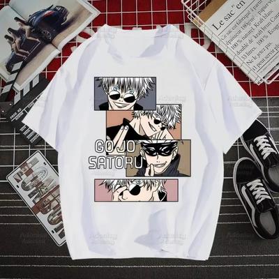 Gojo Satoru Jujutsu Kaisen Otaku Harajuku Męskie Koszulki T-shirty Koszulki Topy Design Krótki rękaw Estetyczny Anime Koszulka
