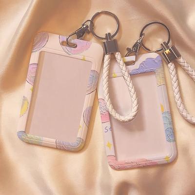 Love Card Holder Photocard Holder Keychain Students Card Protectors Blue Id Bank Cards Cover School Stationery Photocard Bag