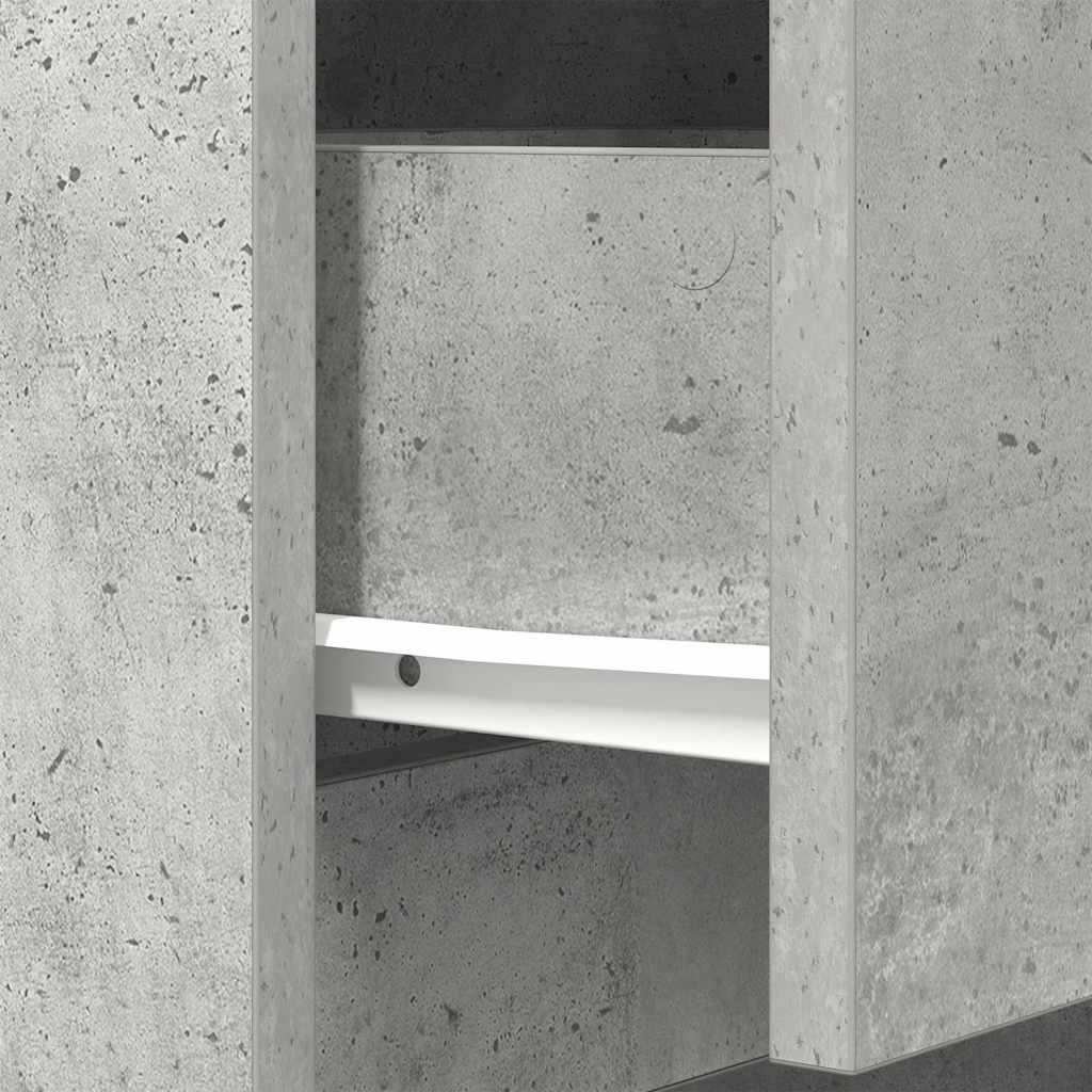 Nightstand Concrete Gray 39x35x65 cm Engineered Wood