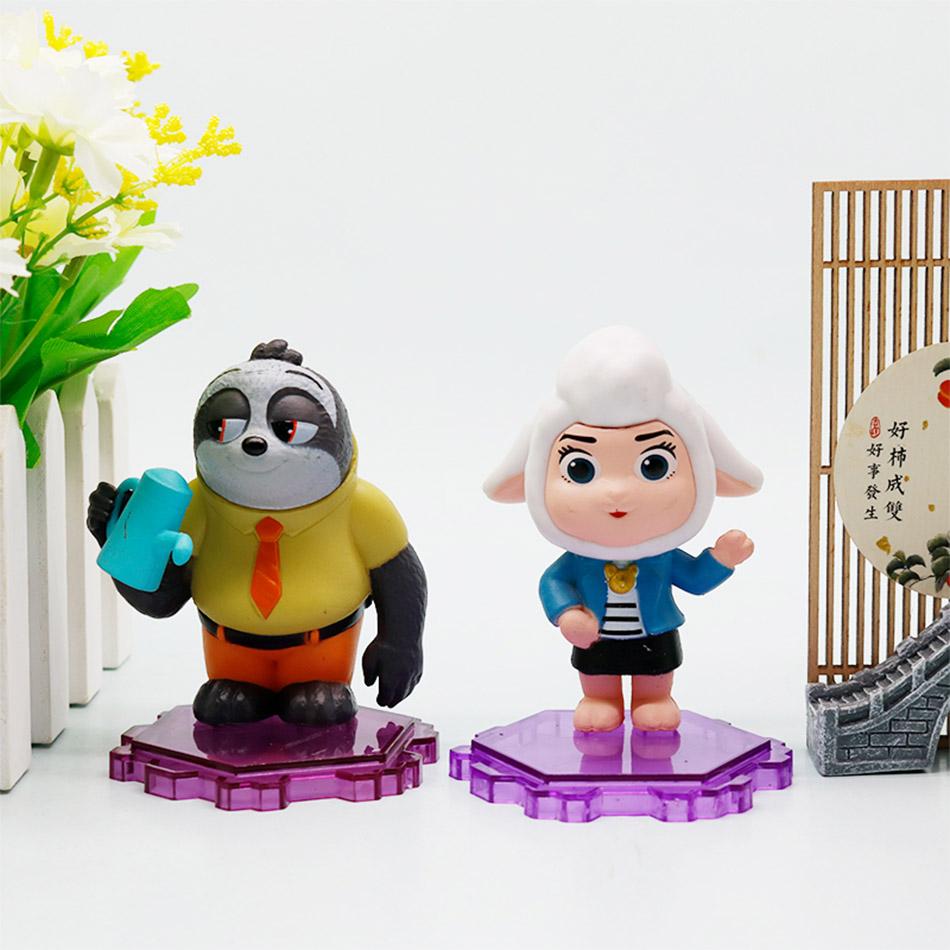 Zootopia 6-Piece Anime Figure Set Judy Nick Chief Bogo Action Figures Kids Toy Models Perfect Birthday Gift