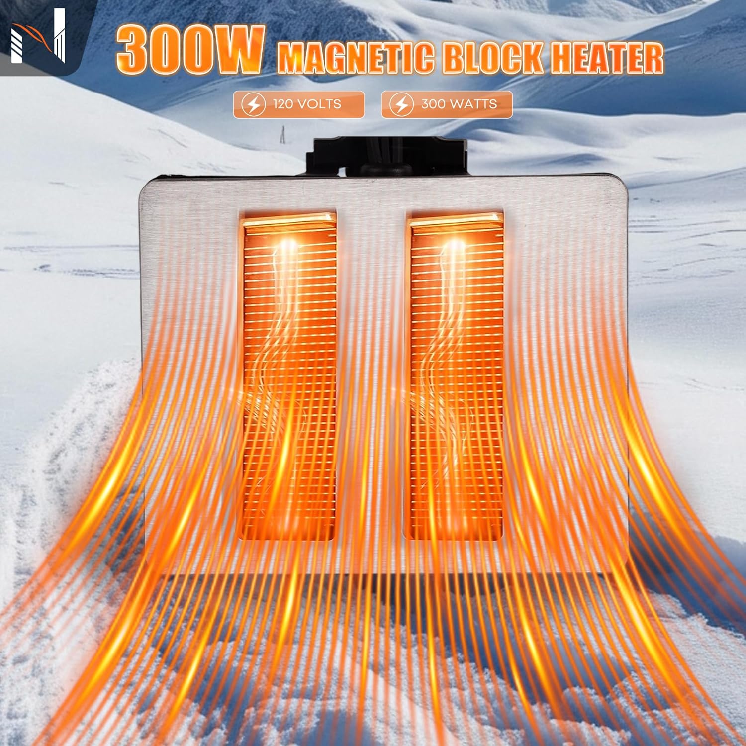 Magnetic Engine Block Heater 300W Universal Oil Pan Heater for Trucks Cars SUVs Tractors