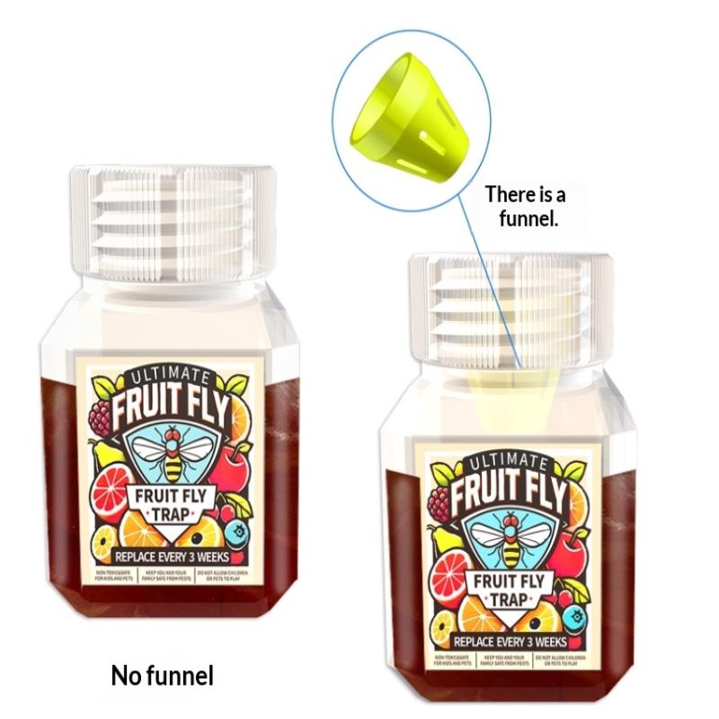 23ml Fruit Fly Trap Refill Bait Powerful Attraction for Bars Kitchens Indoor Use Long Lasting Bug Catcher Safe for Family