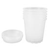 5 Set Orchid Pots with Holes and Saucers Breathable Clear Plastic Orchid Planter Plant Pot for Indoor Outdoor Garden