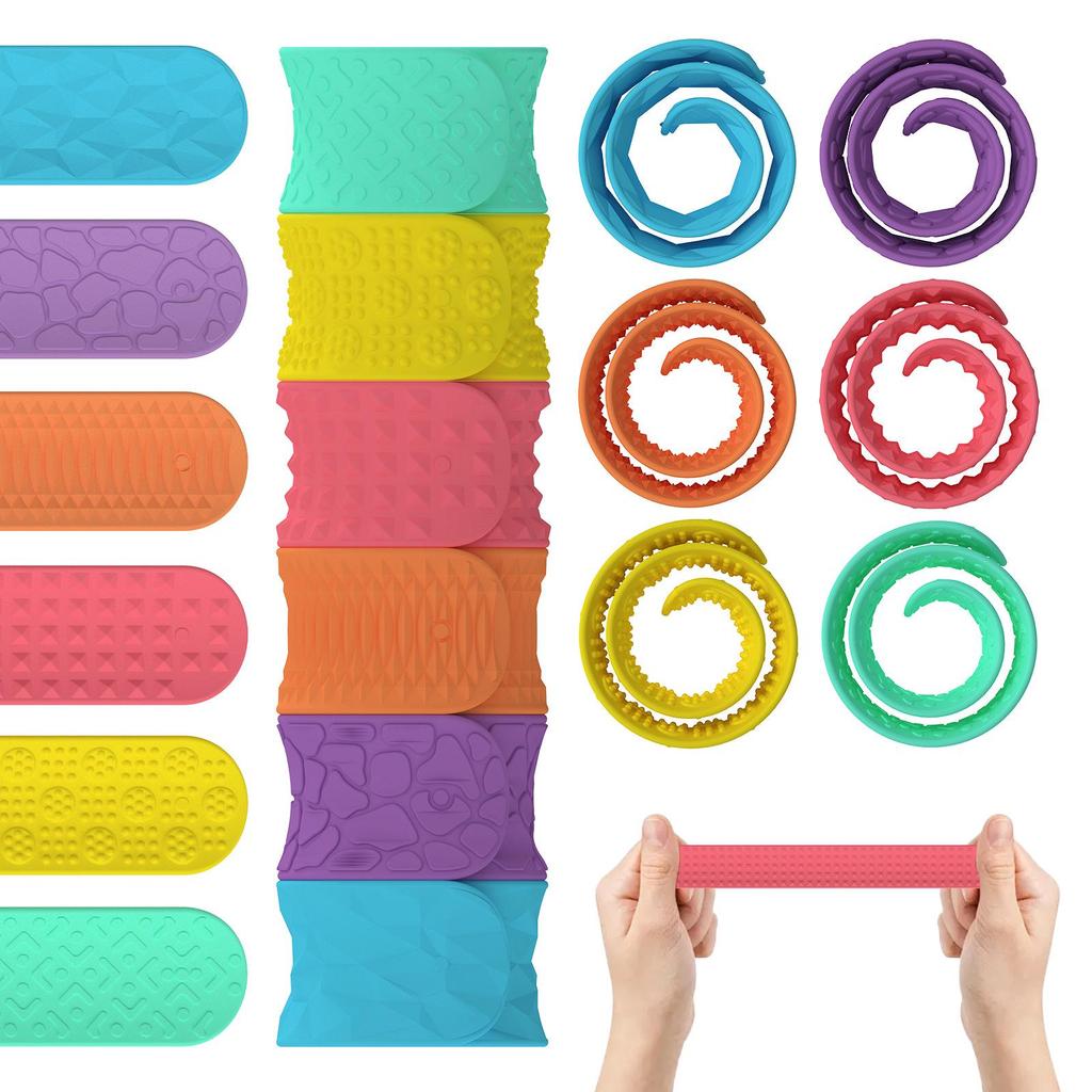 Silicone Sensory Fidget Slap Bracelets for Children's Stress Relief