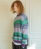 WAIKEI Multi-Stripe See-Through Knit Purple