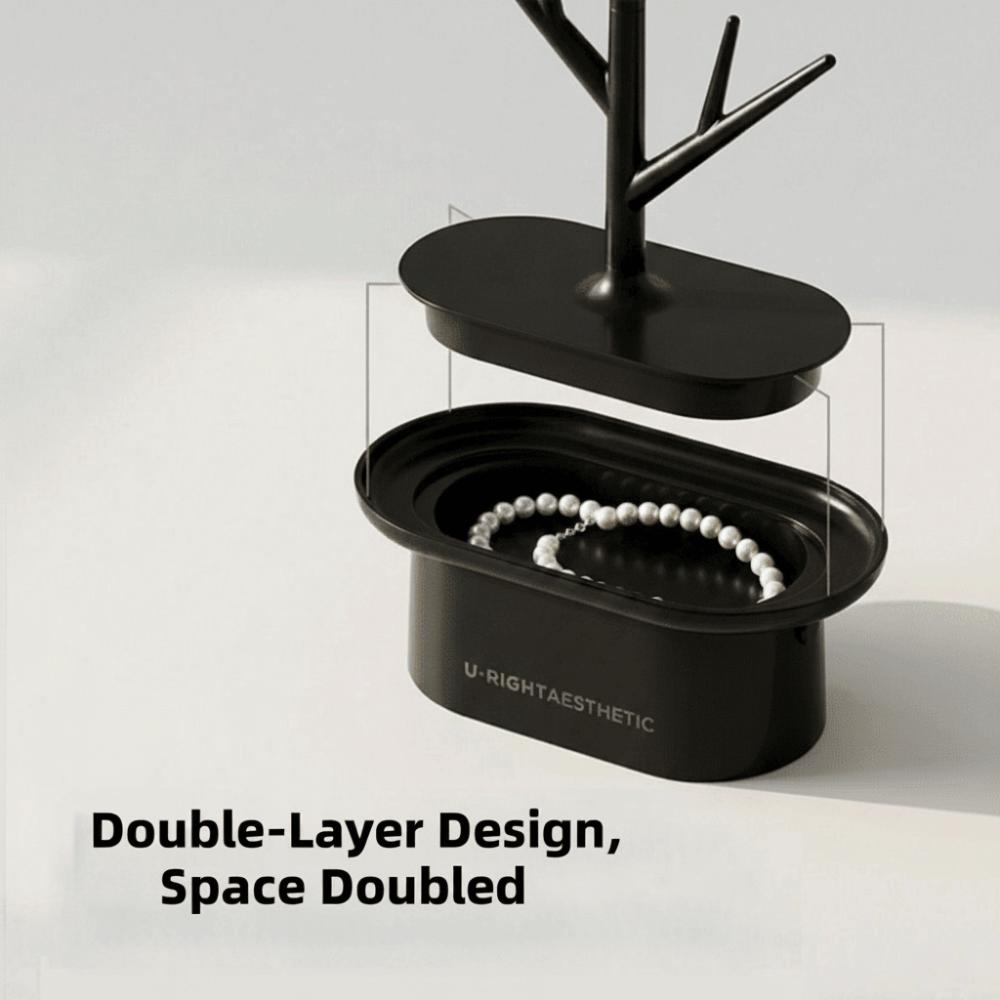 Space Saving Tree Shape Jewelry Rack Decorative Ring Earring Holder Jewelry Display Stand Tabletop