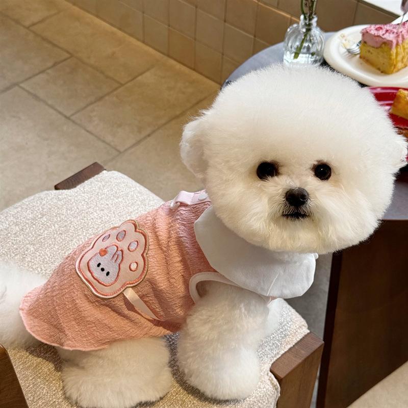 Summer Thin Teddy Bichon Pomeranian Yorkshire Poodle Small Dog Cat Pet Traction Dog Clothes