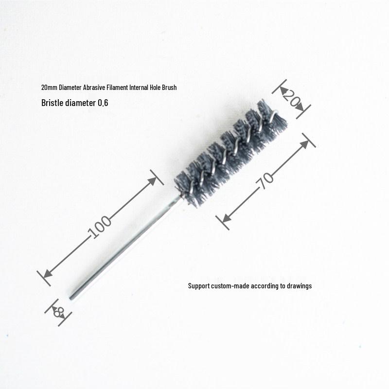 Abrasive Wire Tube & Pipe Brush - Steel Bristle for Deburring & Polishing