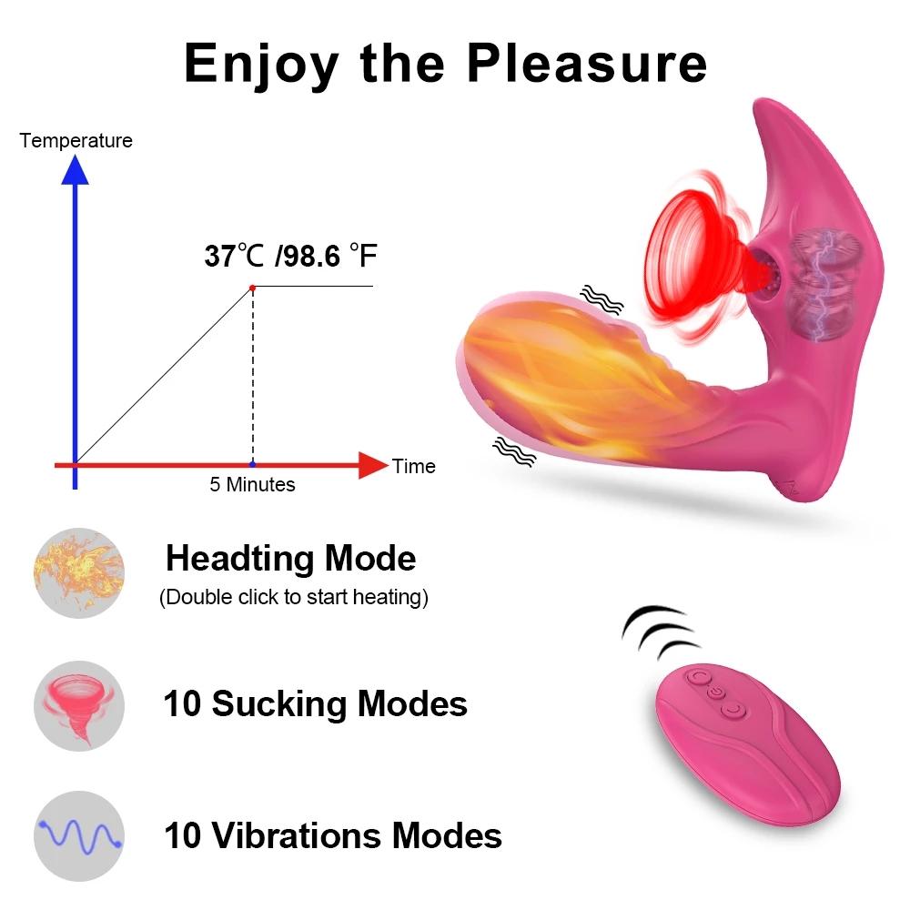 Wireless Remote Control G Spot Clit Sucker Clitoris Stimulator Couples Dildo Panties Vibrators Sex Toys Shop For Women Adults 18