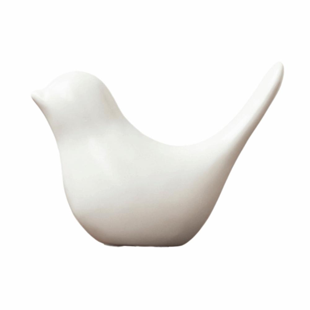 Black White Bird Sculpture Nordic Style Animal Statue Ornaments Bird Ceramic Figurines  Home Decor